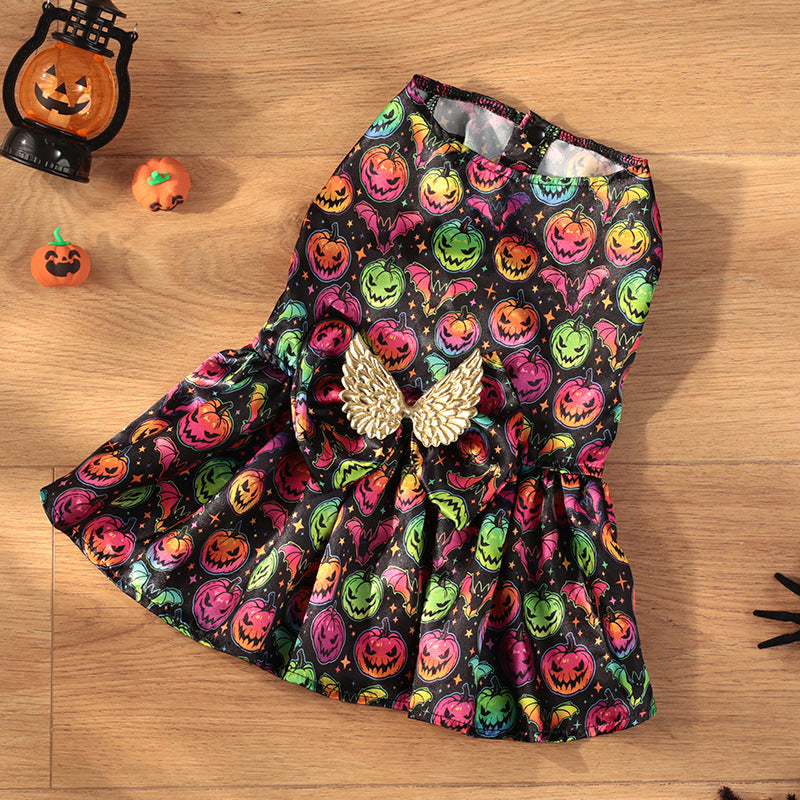 Vestido com asas decorativas — Abóbora