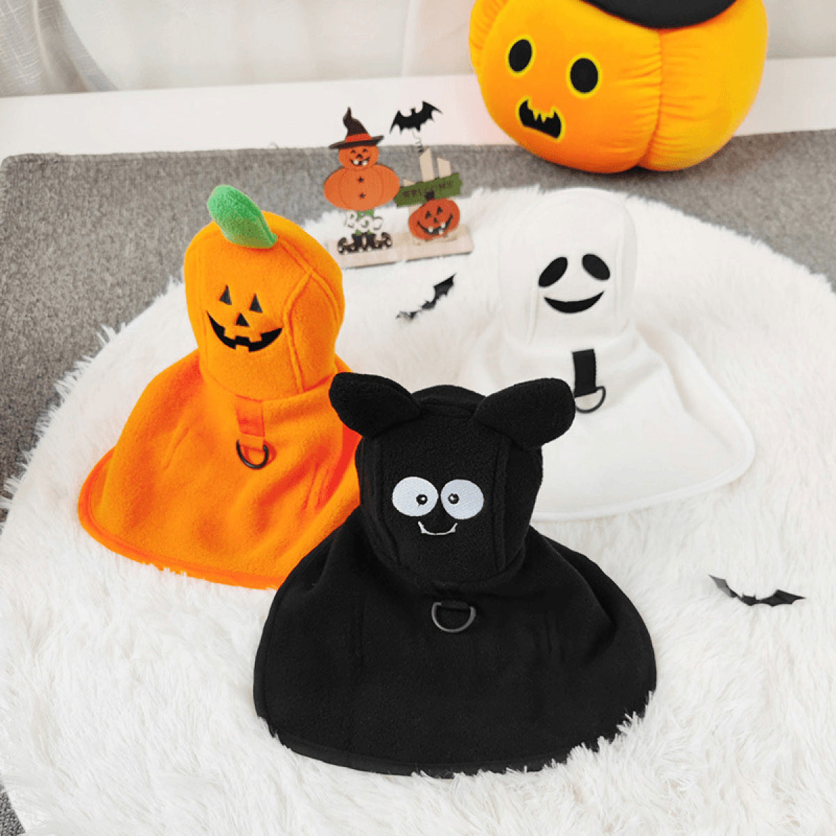 Capas de Halloween — abóbora, fantasma e morcego