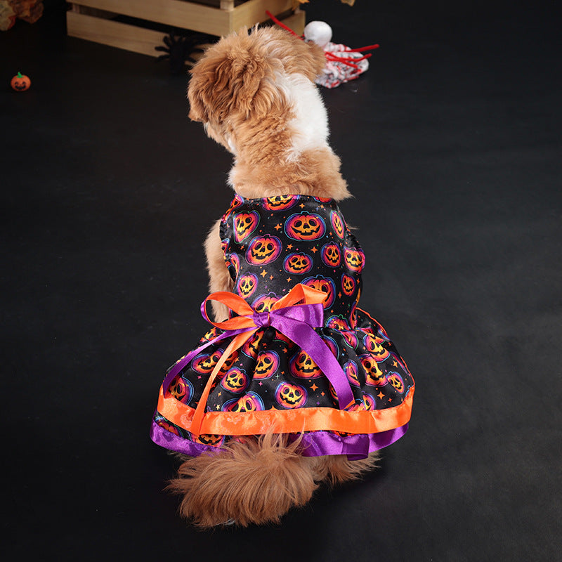Saia de Halloween para Cães — Abóboras e Caveiras